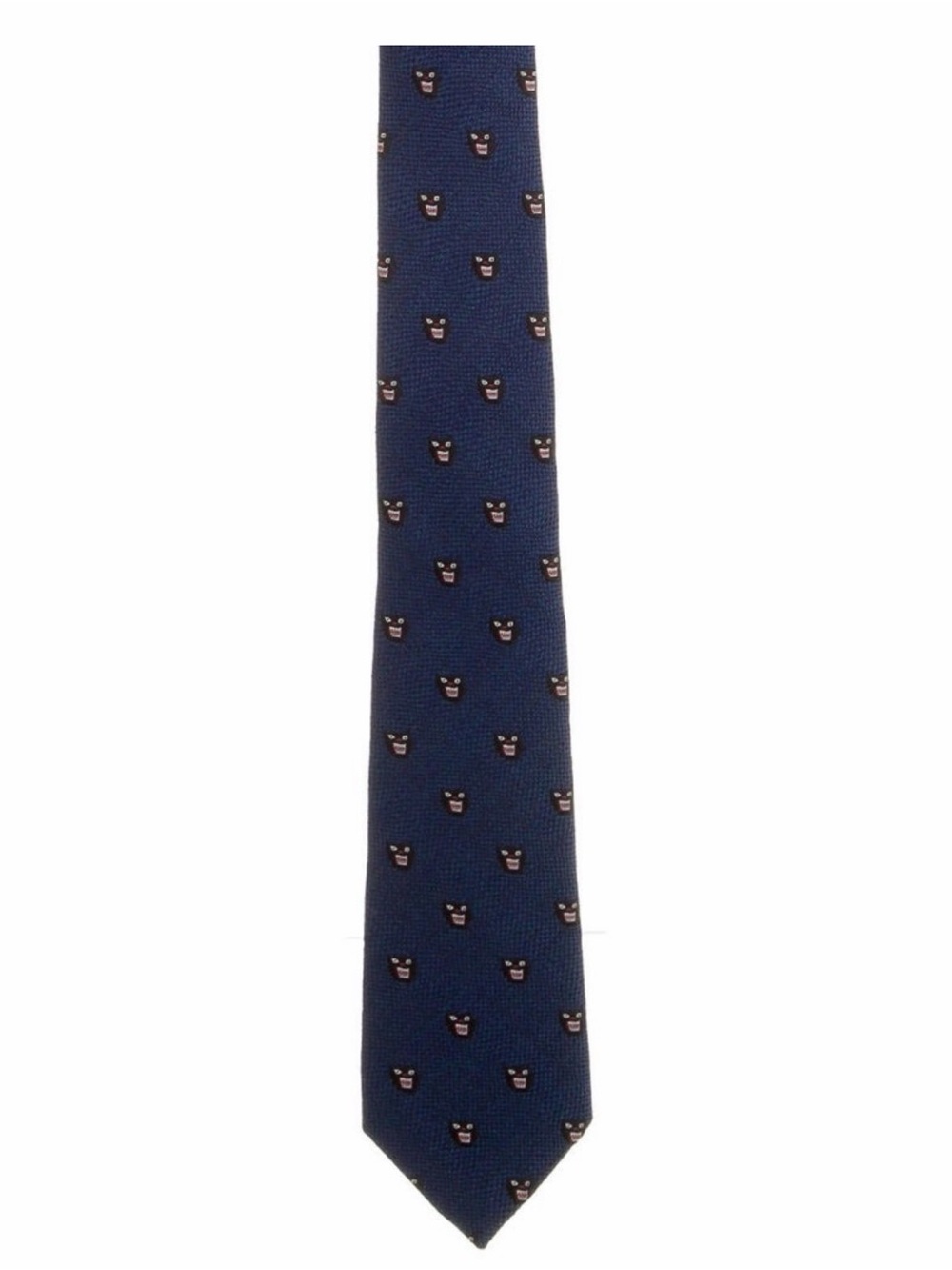 Gucci Men's Navy Patterned Silk Tie - Classic Navy